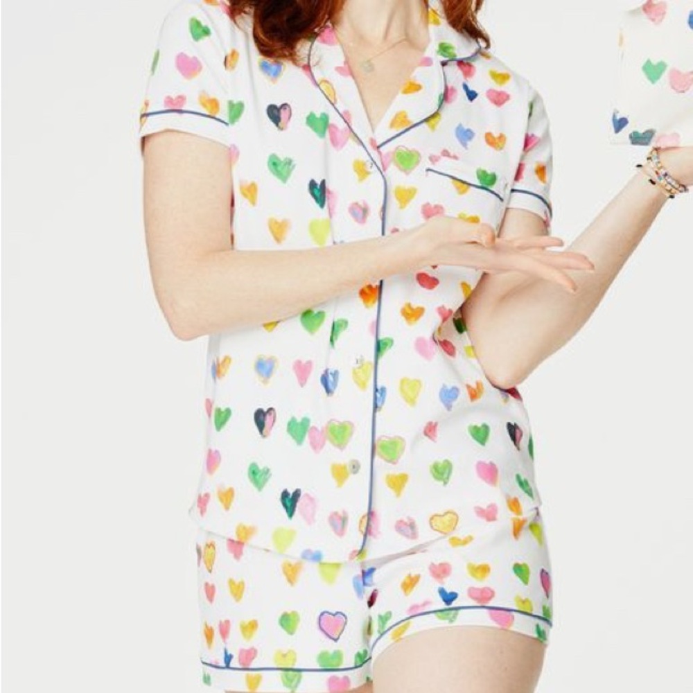Kerri Rosenthal x Roller Rabbit Multicolor Heart Pajama Set